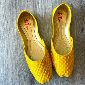 COPY - New Pakistani Indian Khussa yellow embroidered